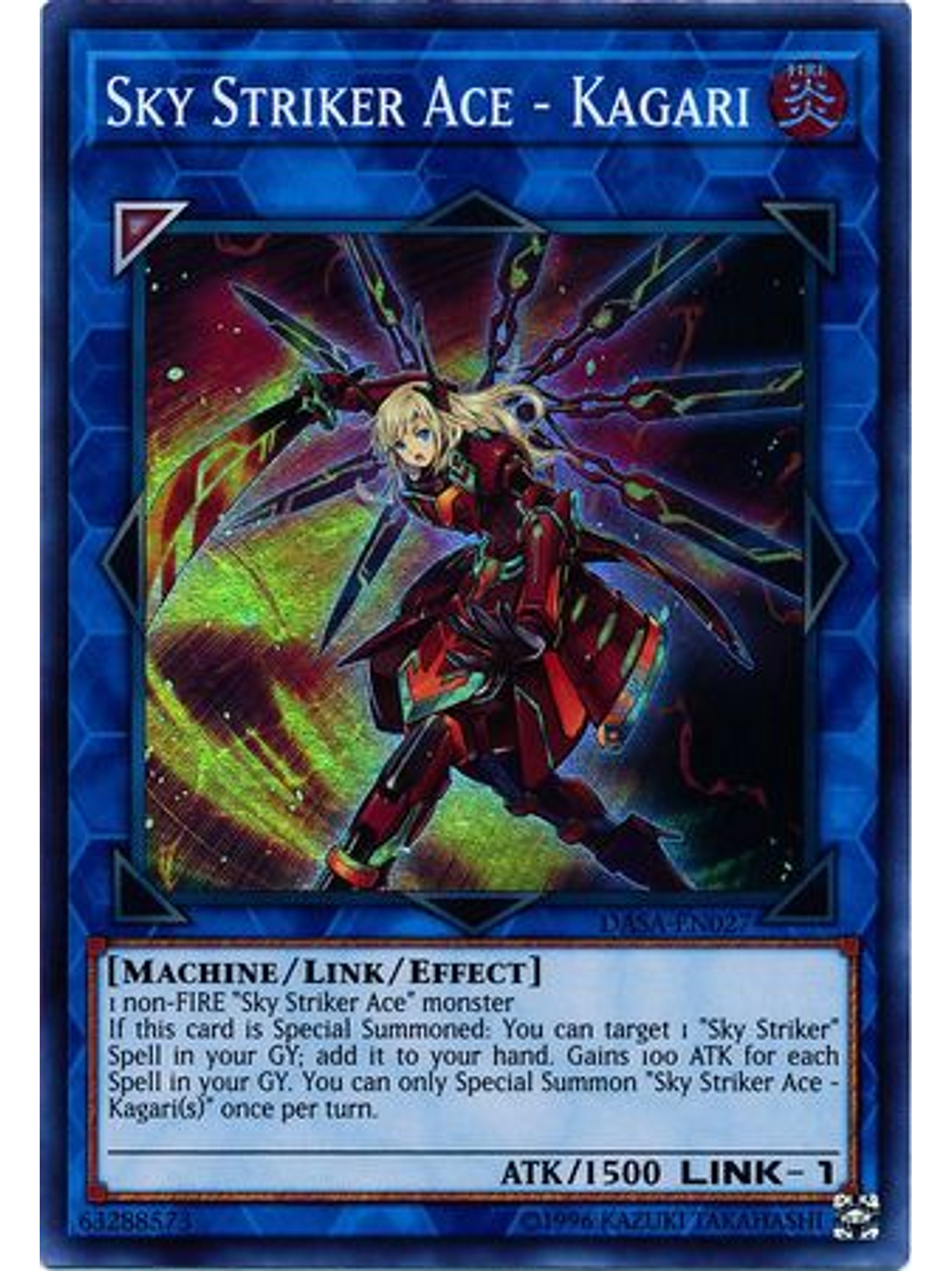 Sky Striker Ace - Kagari - DASA-EN027 - Super Rare Unlimited 1