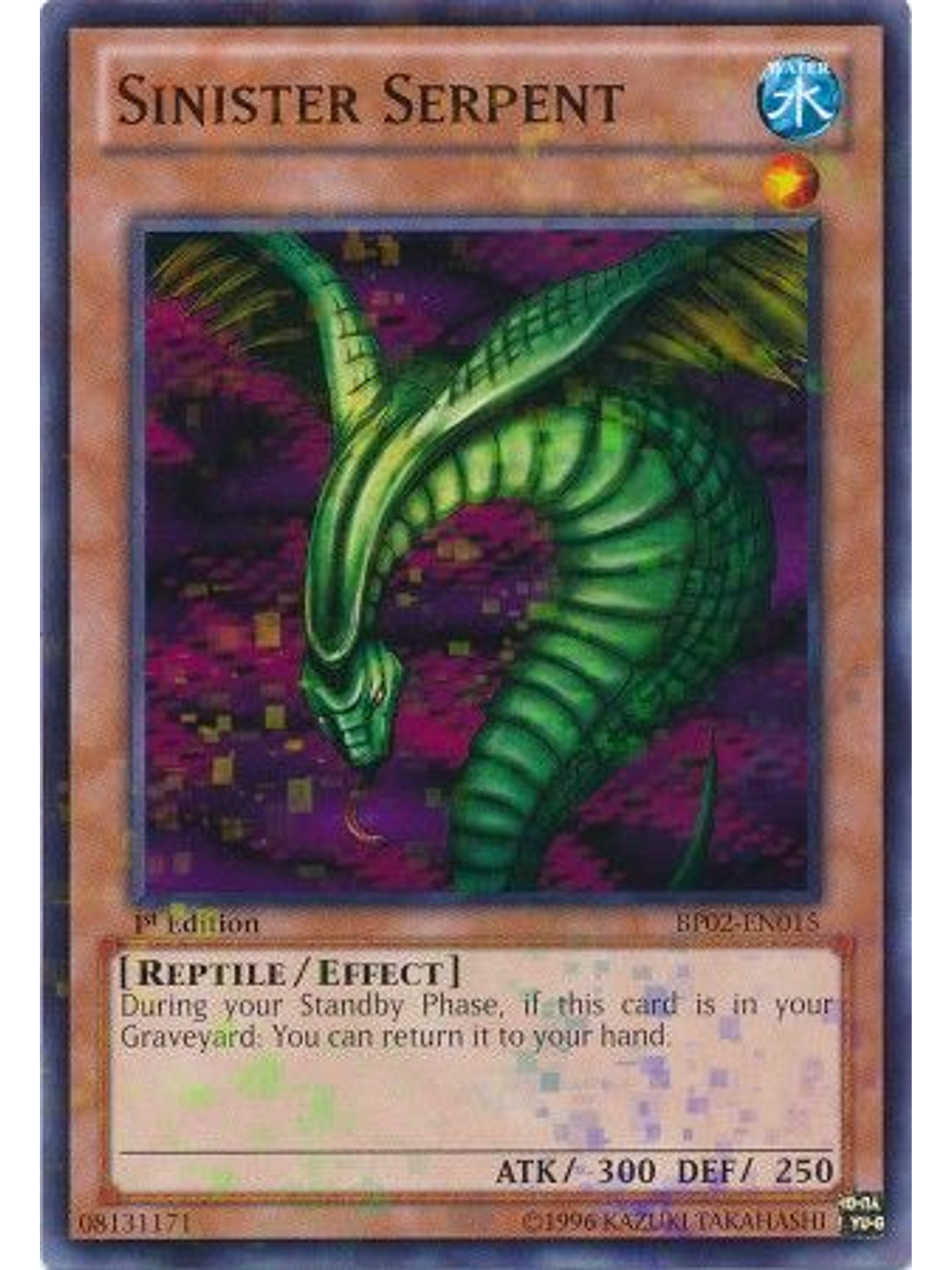 Sinister Serpent - BP02-EN015 - Mosaic Rare 1st Edition 1