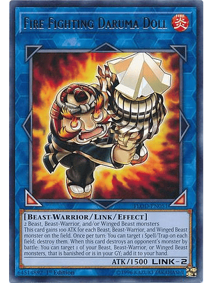 Fire Fighting Daruma Doll - FLOD-EN051 - Rare 1st Edition