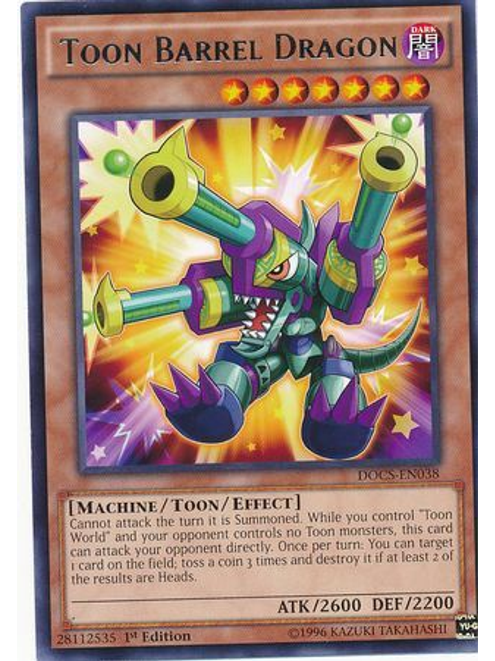Toon Barrel Dragon - DOCS-EN038 - Rare 1st Edition 1