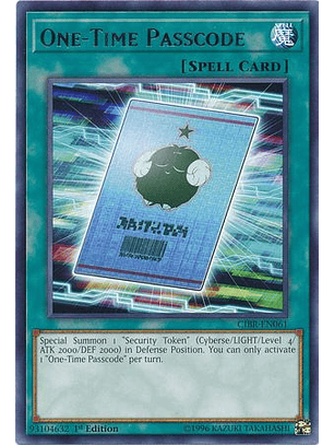 One-Time Passcode - CIBR-EN061 - Rare 1st Edition