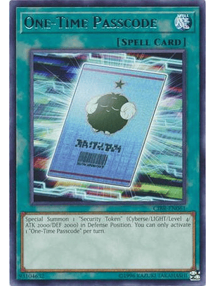 One-Time Passcode - CIBR-EN061 - Rare Unlimited