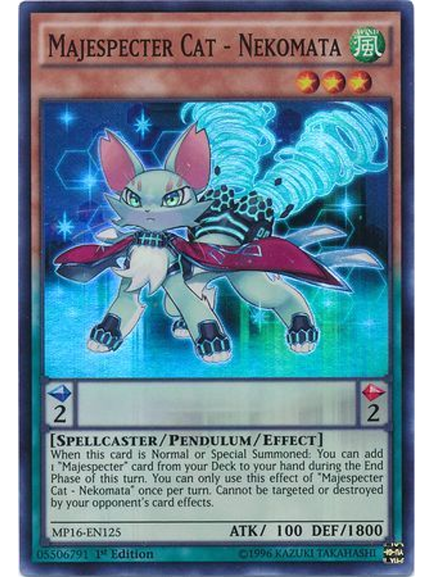 Majespecter Cat - Nekomata - MP16-EN125 - Super Rare 1st Edition 1