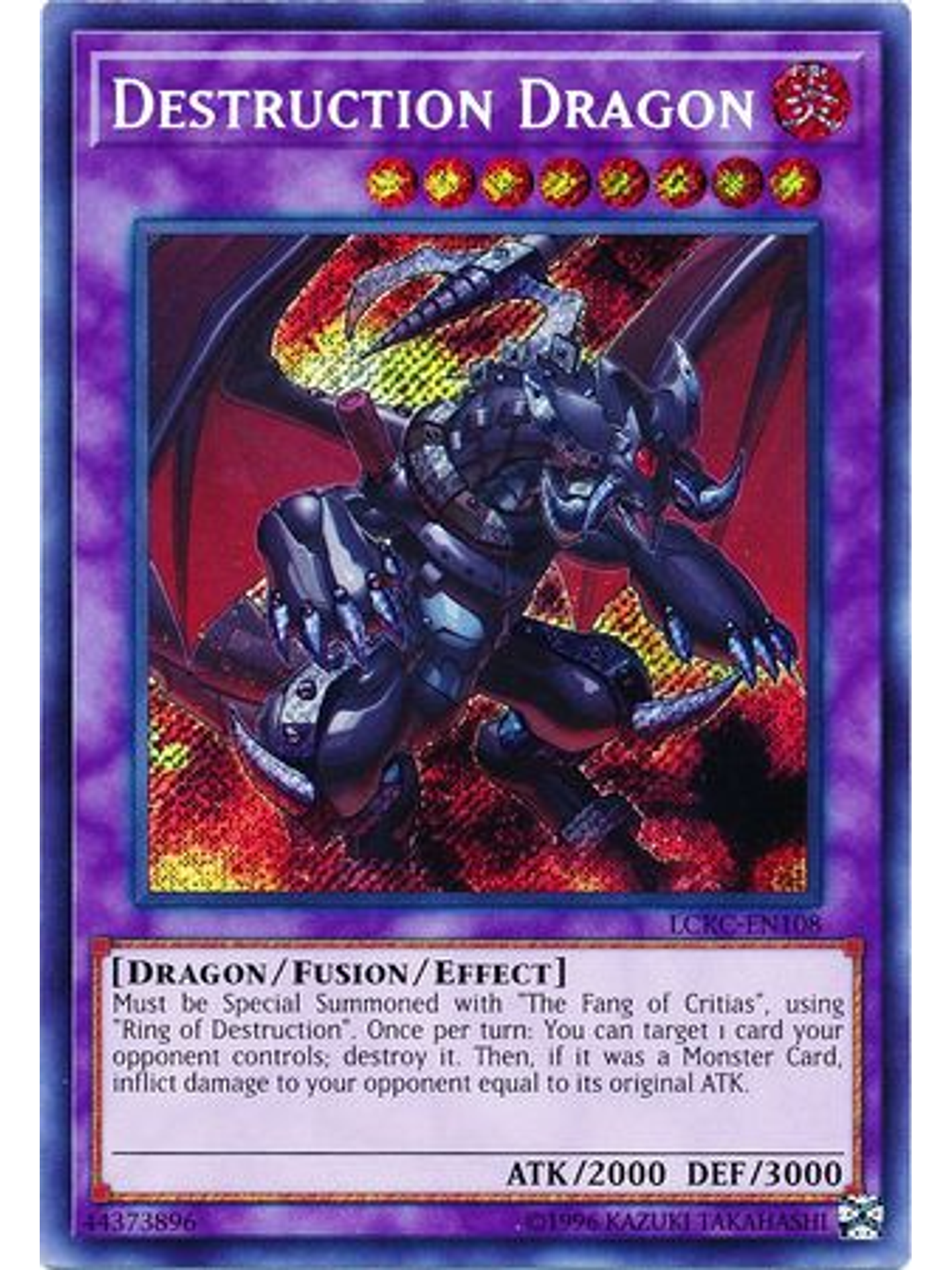 Destruction Dragon - LCKC-EN108 - Secret Rare Unlimited 1