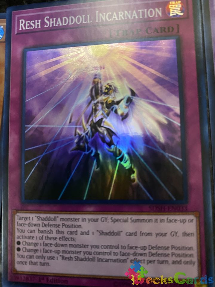 Resh Shaddoll Incarnation - SDSH-EN033 - Super Rare 1st Edition 1