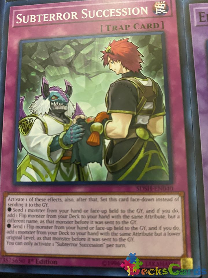 Subterror Succession - SDSH-EN040 - Common 1st Edition 1