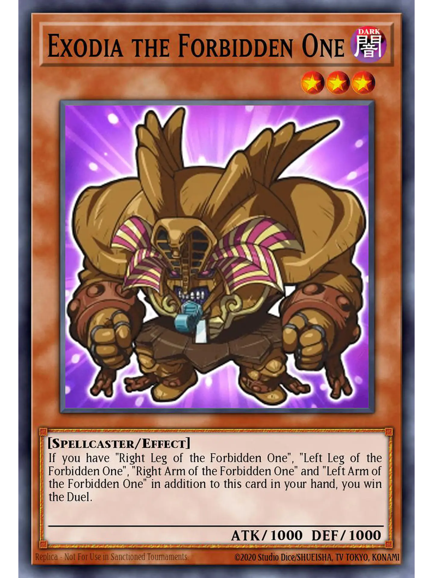 Exodia the Forbidden One - BLGG-EN002 - Secret Rare 1st Edition 1