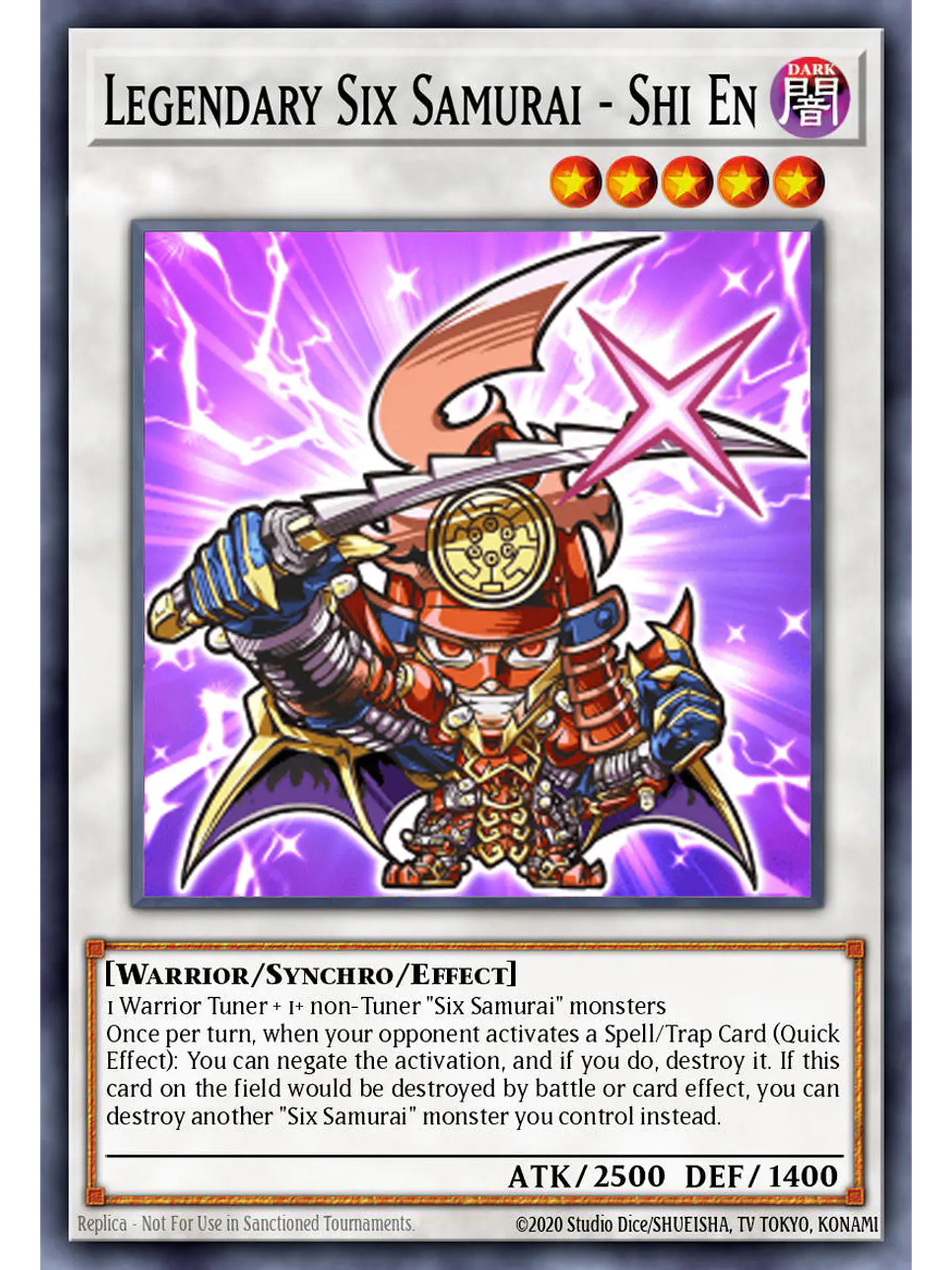 Legendary Six Samurai - Shi En - BLGG-EN007 - Secret Rare 1st Edition 1