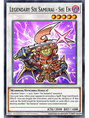 Legendary Six Samurai - Shi En - BLGG-EN007 - Secret Rare 1st Edition