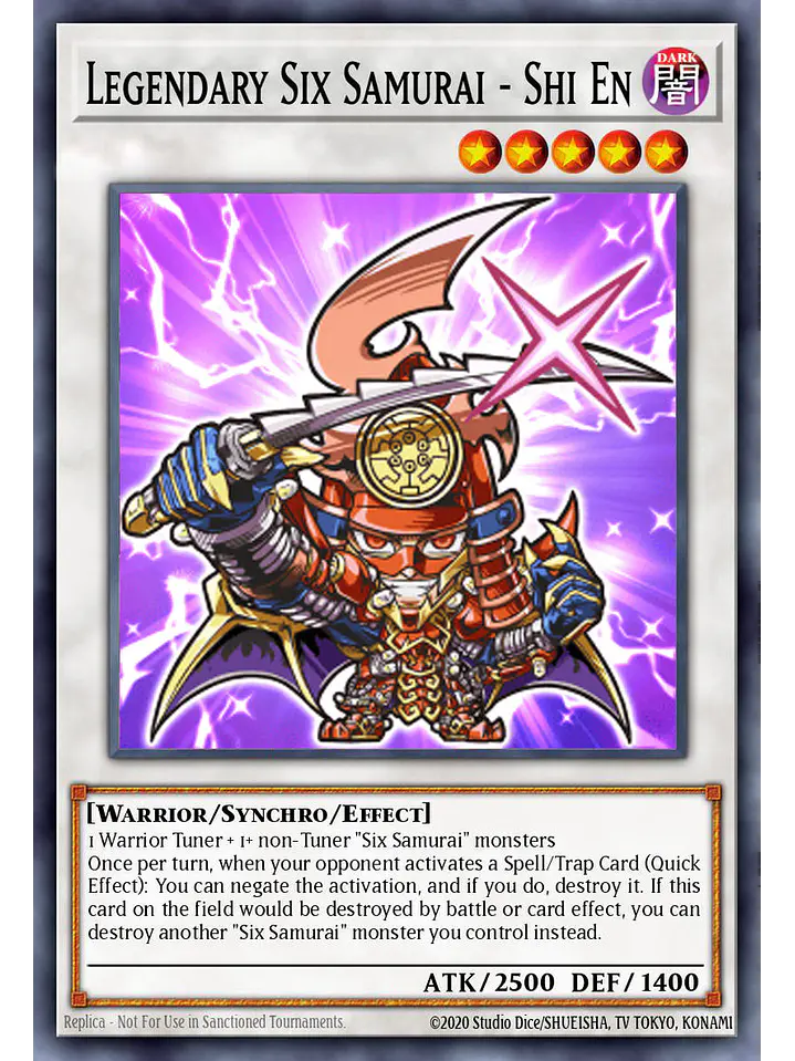 Legendary Six Samurai - Shi En - BLGG-EN007 - Secret Rare 1st Edition 1