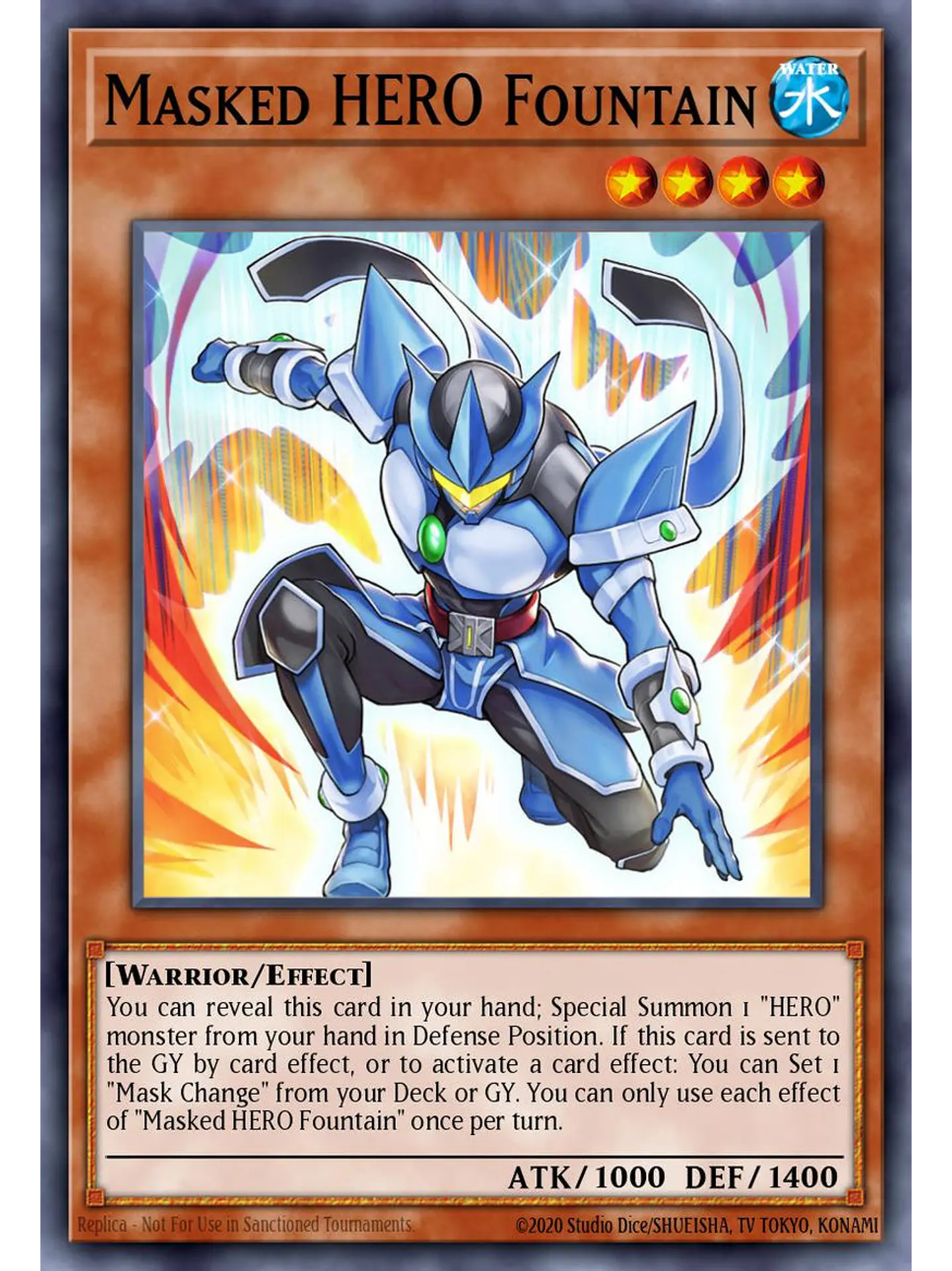 Masked HERO Fountain - BLGG-EN029 - Secret Rare 1st Edition 1