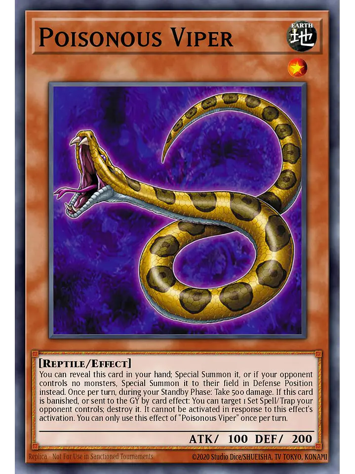 Poisonous Viper - BLGG-EN030 - Ultra Rare 1st Edition 1