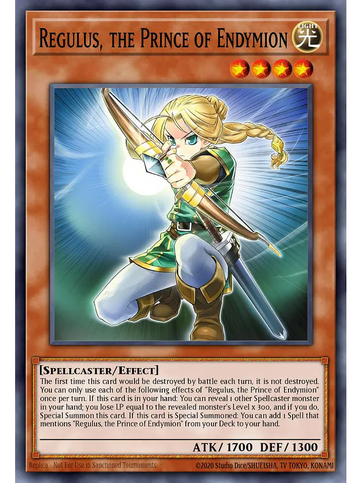 Regulus, the Prince of Endymion - BLGG-EN050 - Secret Rare 1st Edition 1