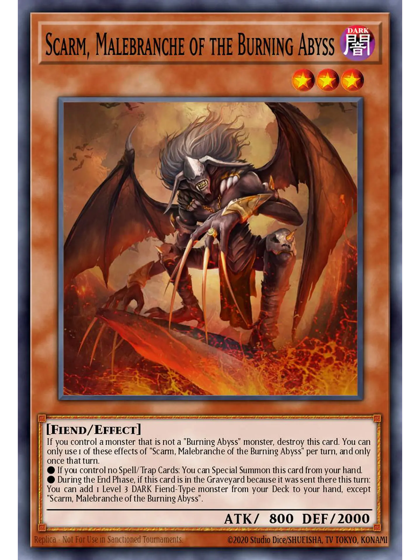 Scarm, Malebranche of the Burning Abyss - BLGG-EN062 - Ultra Rare 1st Edition 1