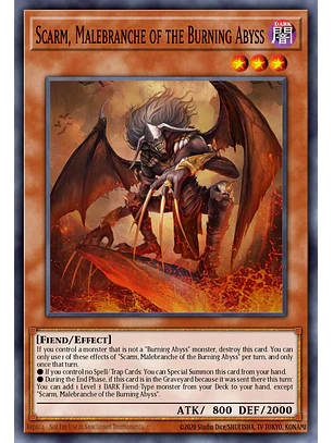 Scarm, Malebranche of the Burning Abyss - BLGG-EN062 - Ultra Rare 1st Edition
