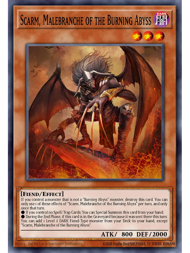 Scarm, Malebranche of the Burning Abyss - BLGG-EN062 - Ultra Rare 1st Edition 1
