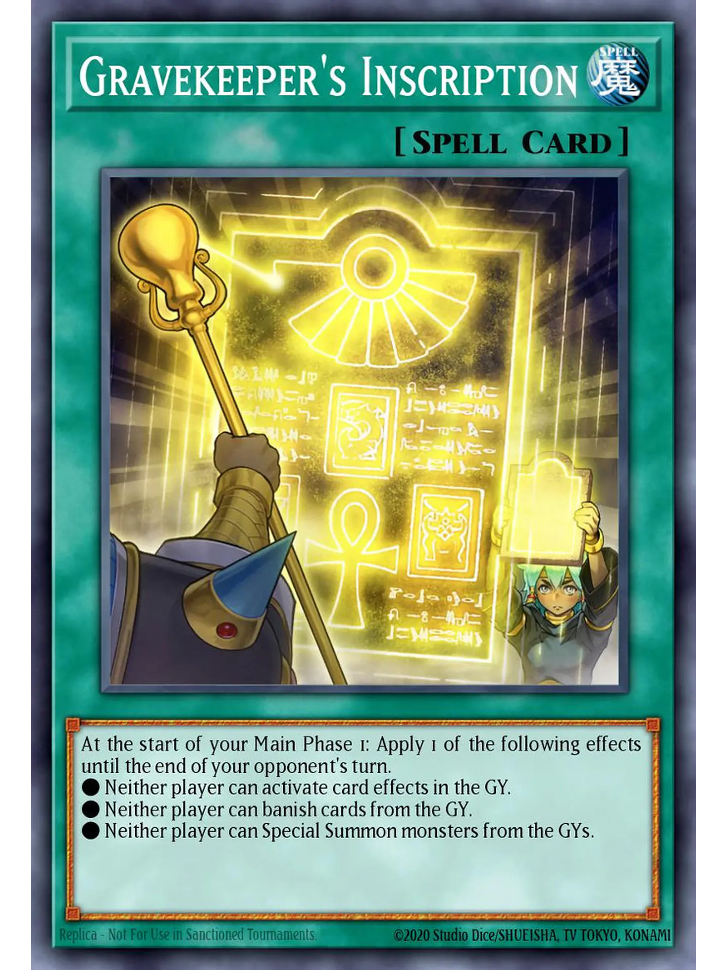 Gravekeeper's Inscription - BLGG-EN121 - Ultra Rare 1st Edition 1