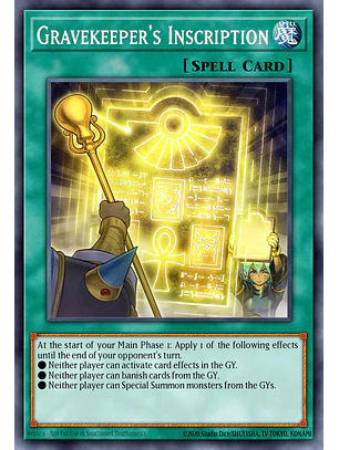 Gravekeeper's Inscription - BLGG-EN121 - Ultra Rare 1st Edition