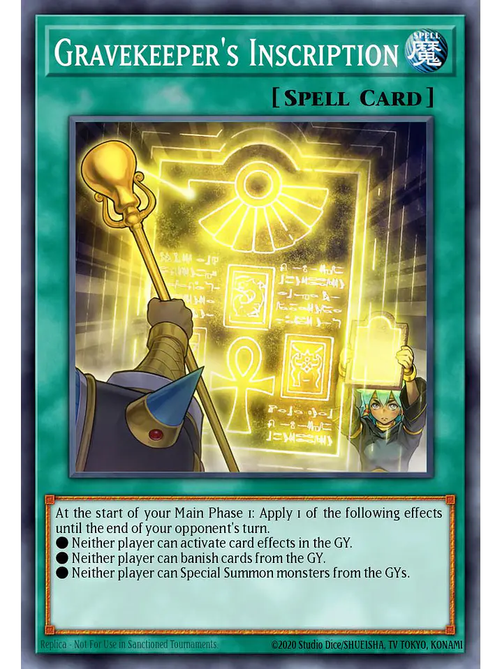 Gravekeeper's Inscription - BLGG-EN121 - Ultra Rare 1st Edition 1