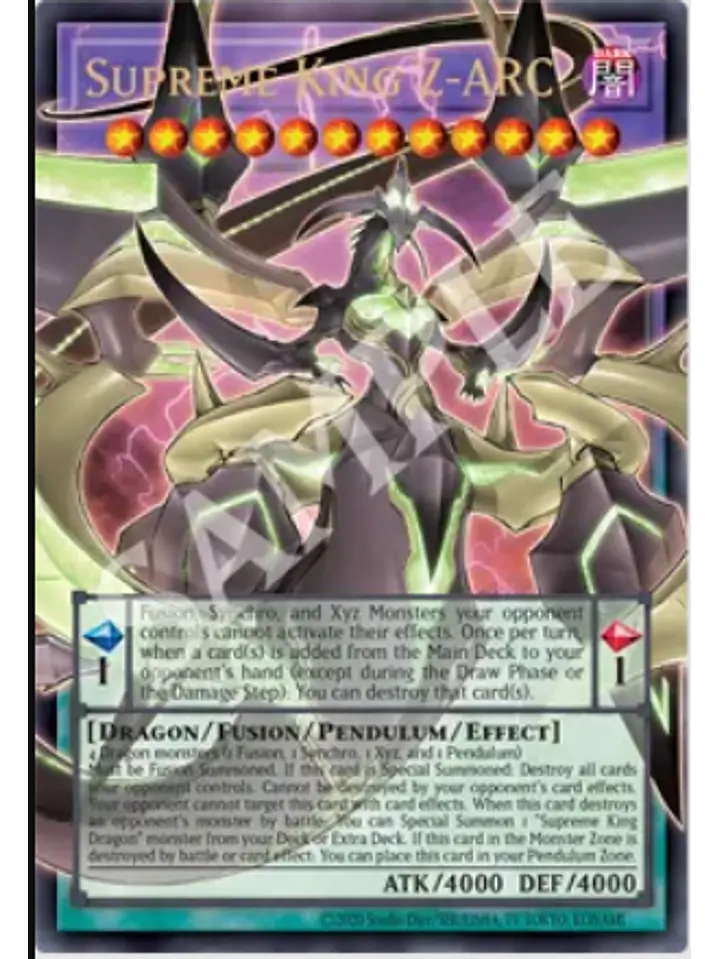 Supreme King Z-ARC (extended art) - BLGG-EN141 - Ultra Rare 1st Edition 1
