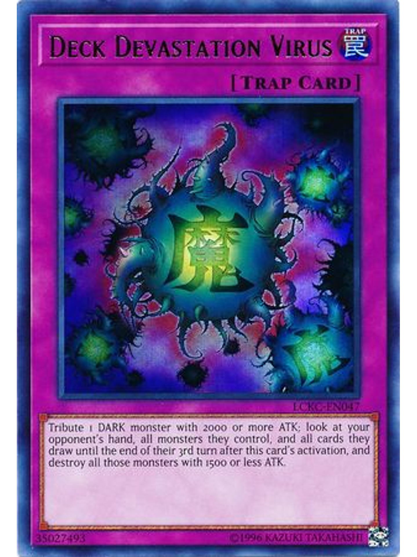 Deck Devastation Virus - LCKC-EN047 - Ultra Rare Unlimited 1