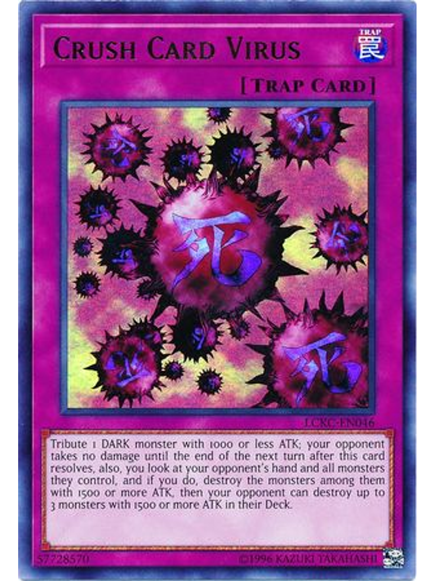 Crush Card Virus (Flame Background) - LCKC-EN046 - Ultra Rare Unlimited 1