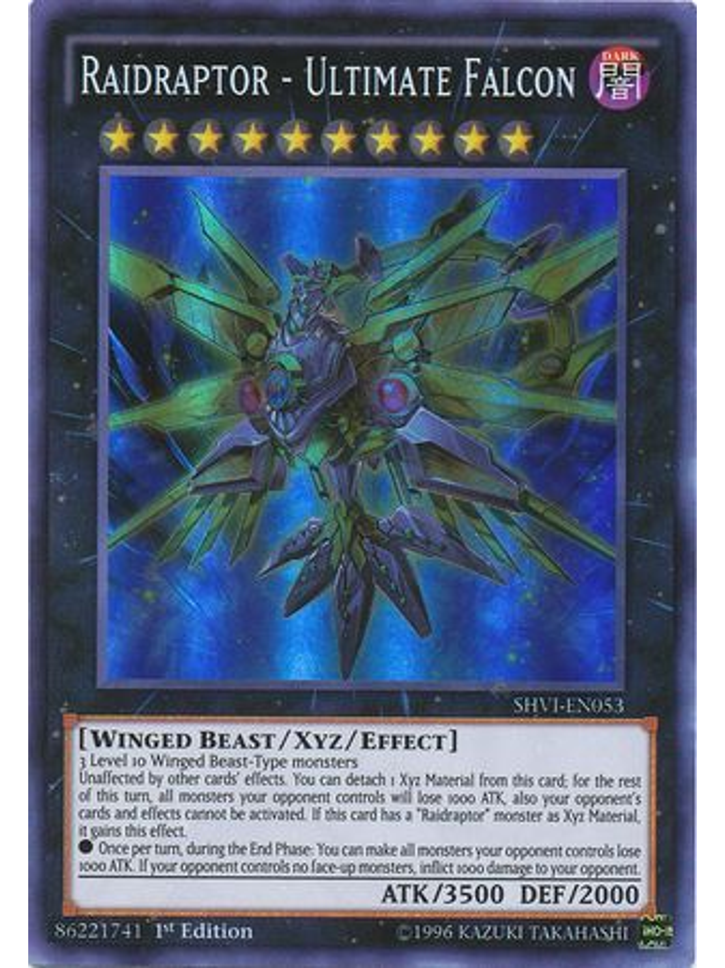 Raidraptor - Ultimate Falcon - SHVI-EN053 - Super Rare 1st Edition 1