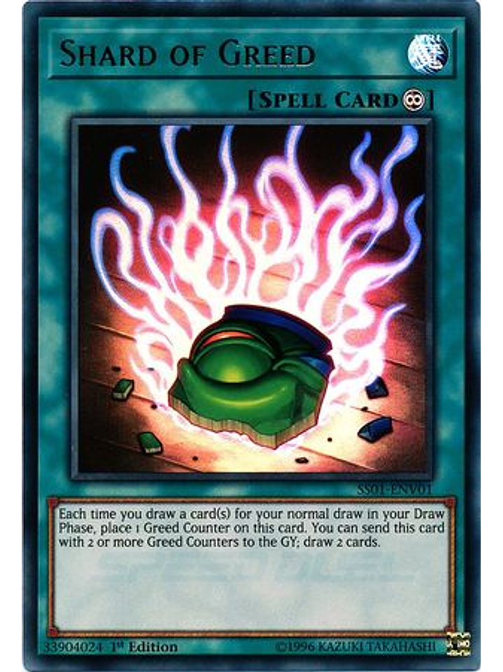 Shard of Greed - SS01-ENV01 - Ultra Rare 1st Edition 1
