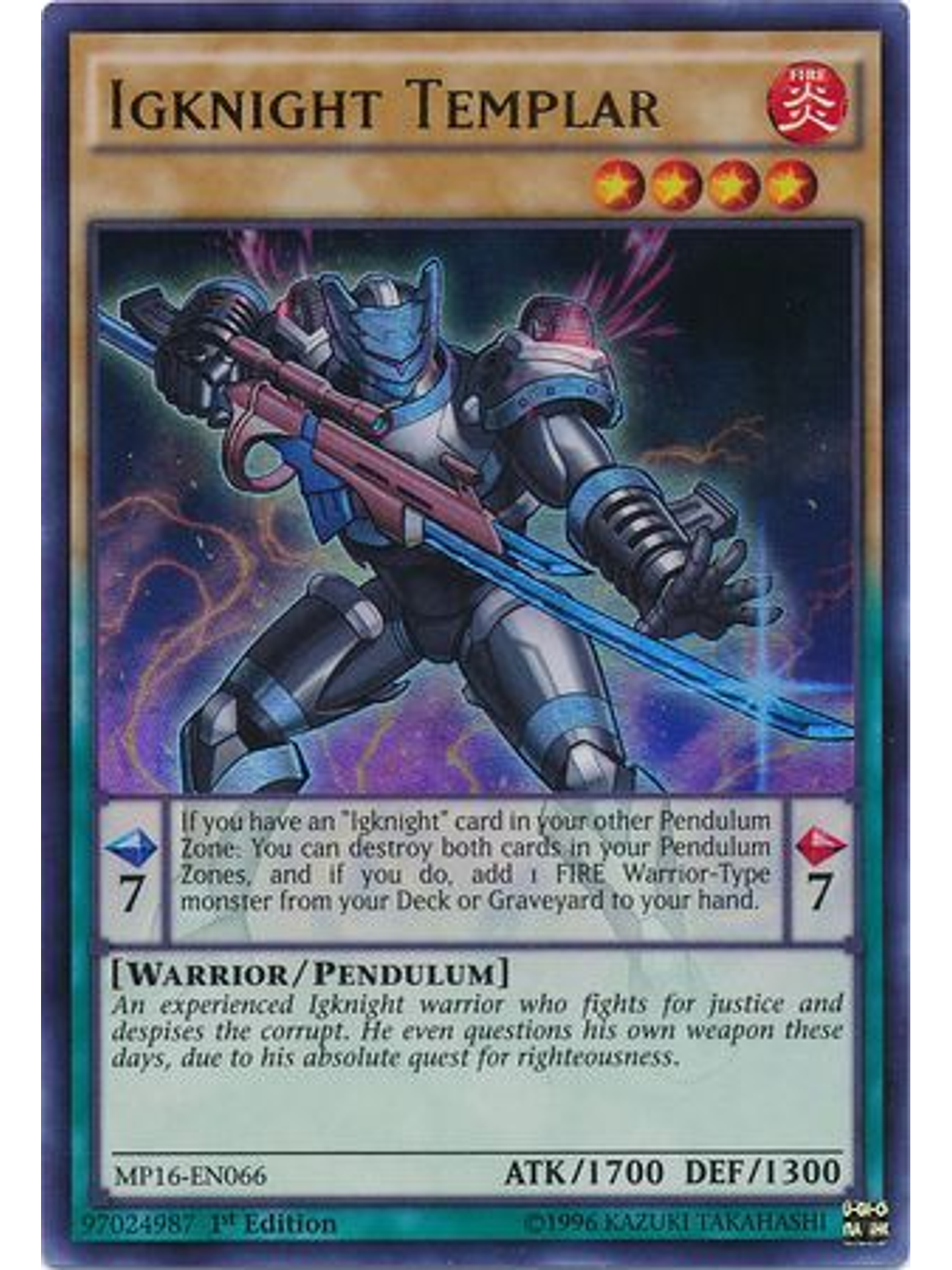 Igknight Templar - MP16-EN066 - Ultra Rare 1st Edition 1