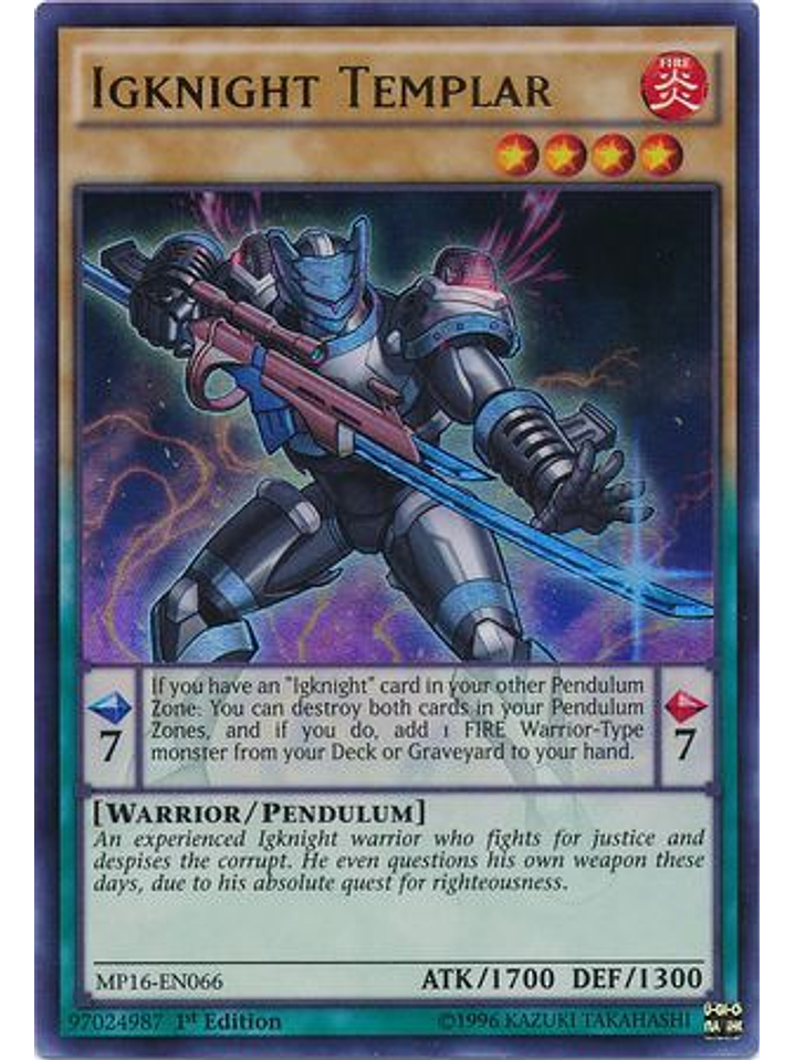 Igknight Templar - MP16-EN066 - Ultra Rare 1st Edition 1