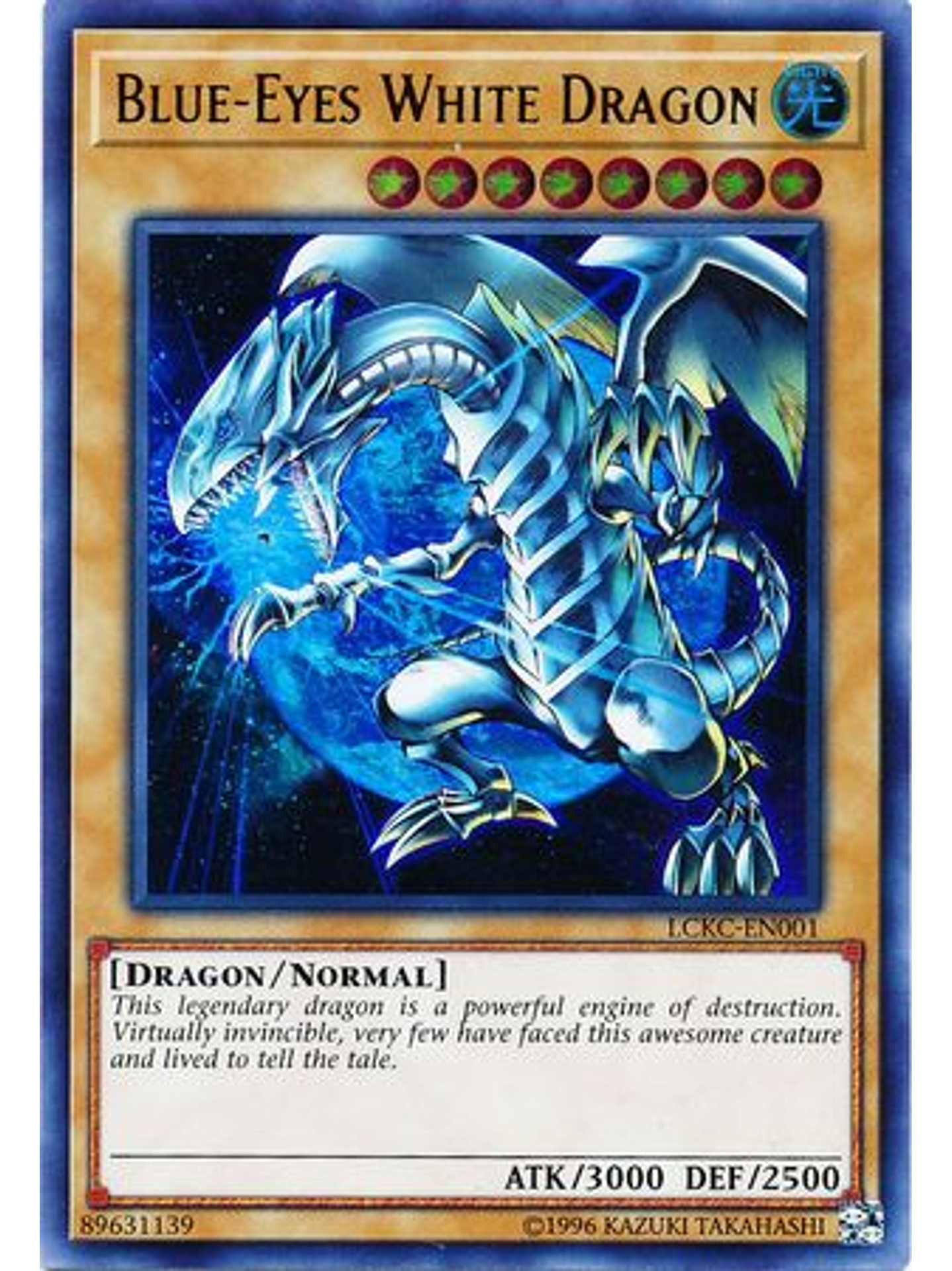 Blue-Eyes White Dragon (Earth Background) - LCKC-EN001 - Ultra Rare Unlimited 1
