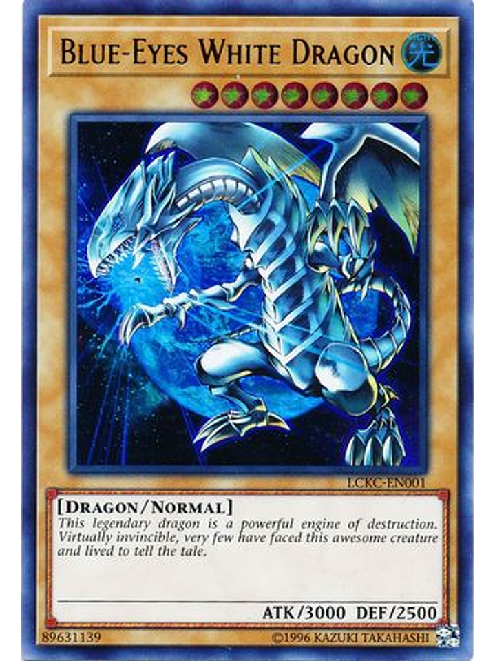 Blue-Eyes White Dragon (Earth Background) - LCKC-EN001 - Ultra Rare Unlimited 1