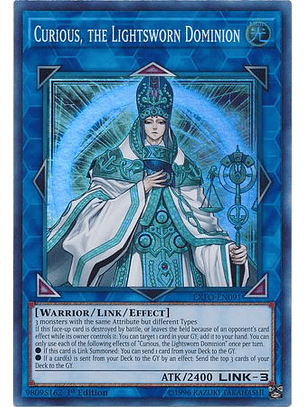 Curious, the Lightsworn Dominion - EXFO-EN091 - Super Rare 1st Edition