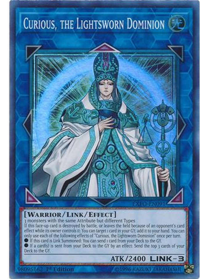 Curious, the Lightsworn Dominion - EXFO-EN091 - Super Rare 1st Edition 1