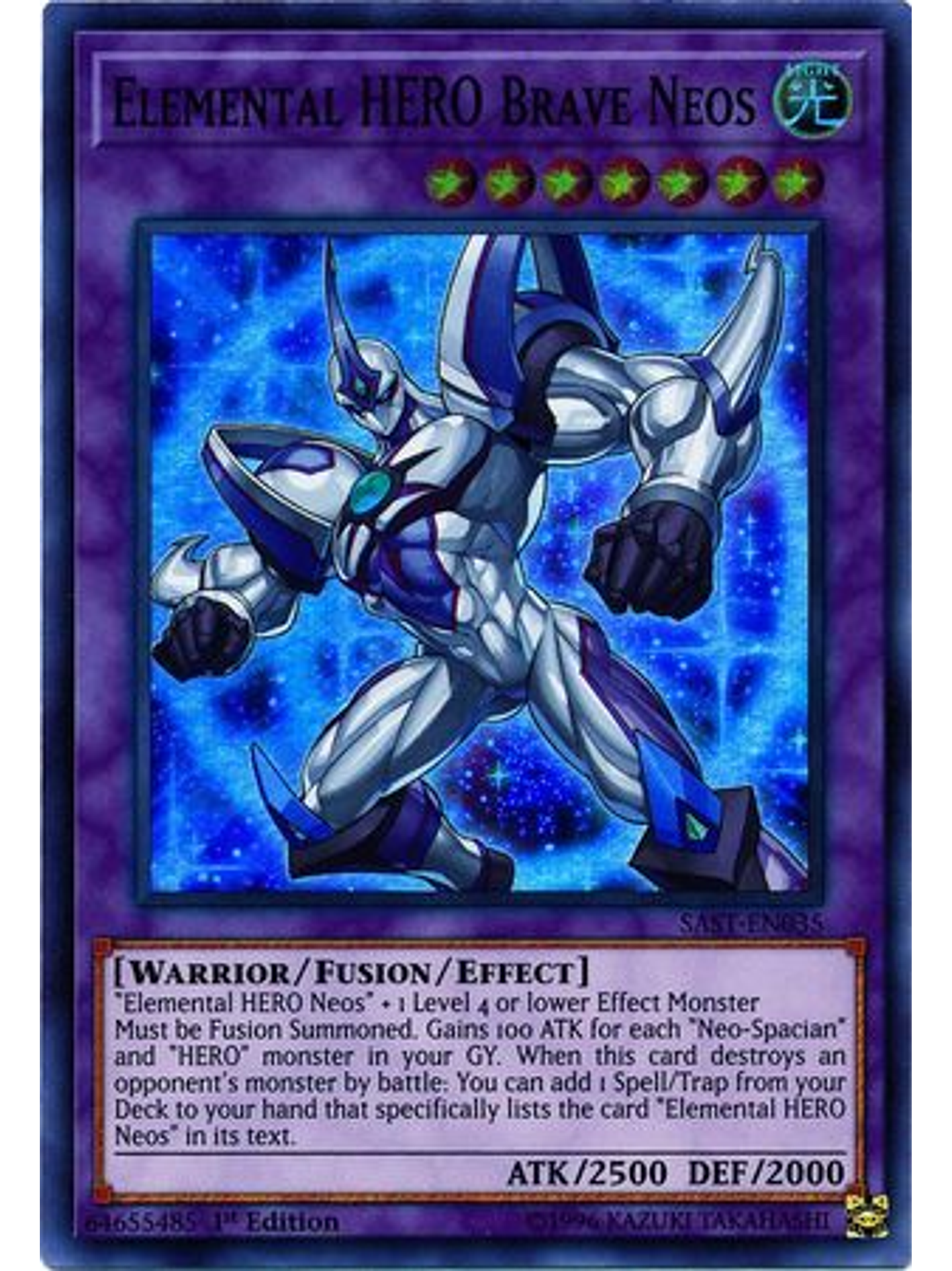 Elemental HERO Brave Neos - SAST-EN035 - Super Rare 1st Edition 1