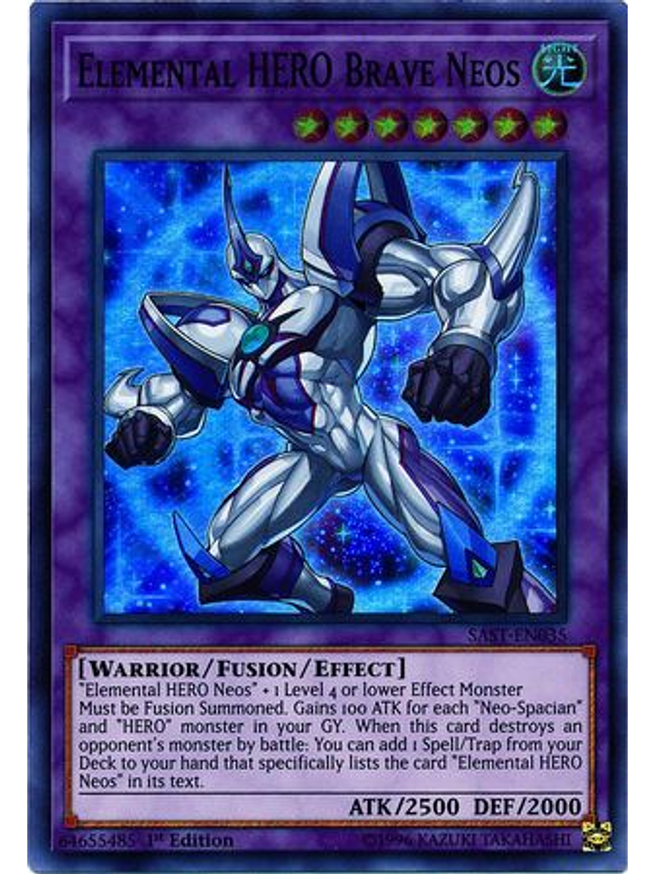 Elemental HERO Brave Neos - SAST-EN035 - Super Rare 1st Edition 1