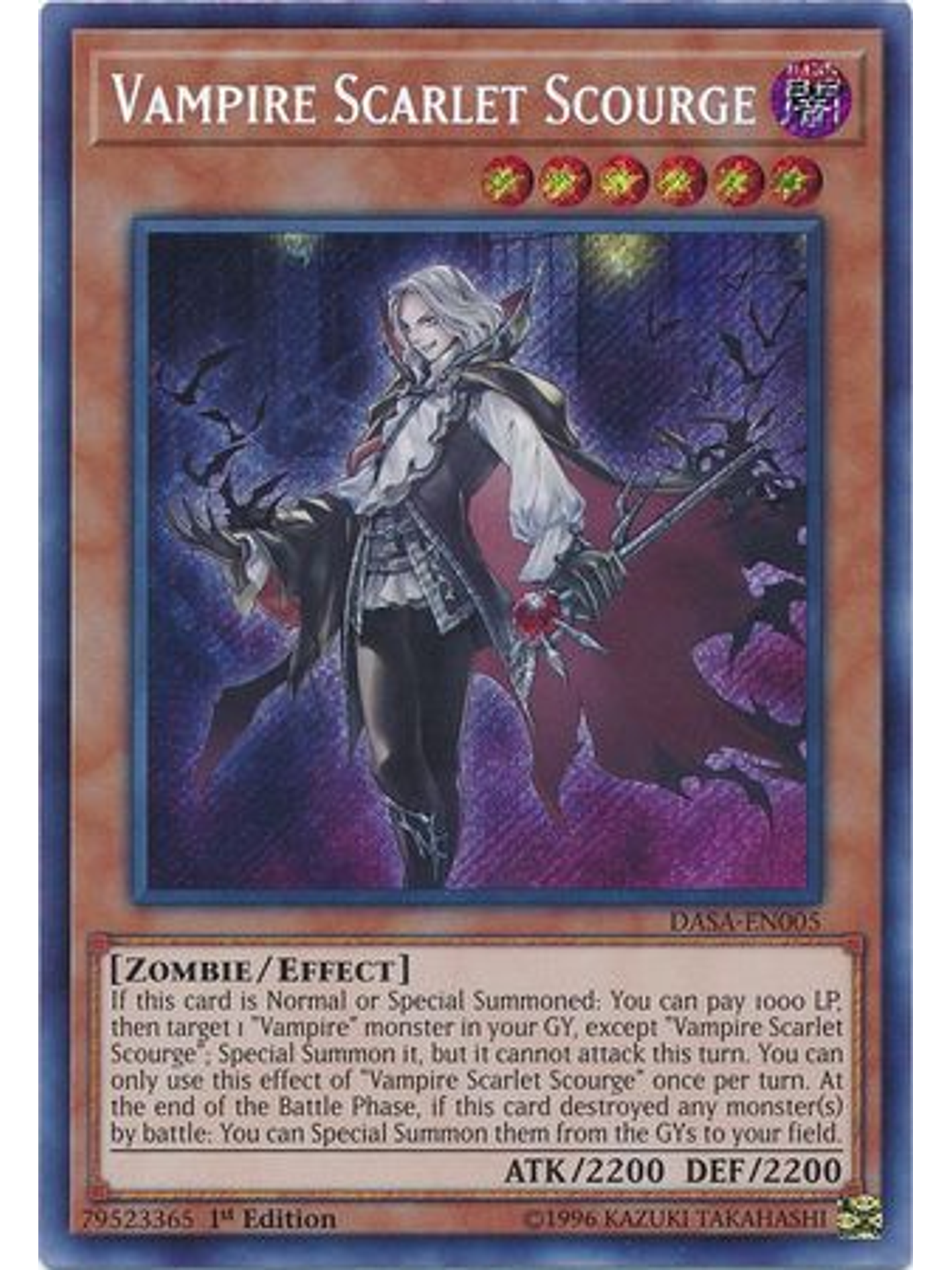 Vampire Scarlet Scourge - DASA-EN005 - Secret Rare 1st Edition 1