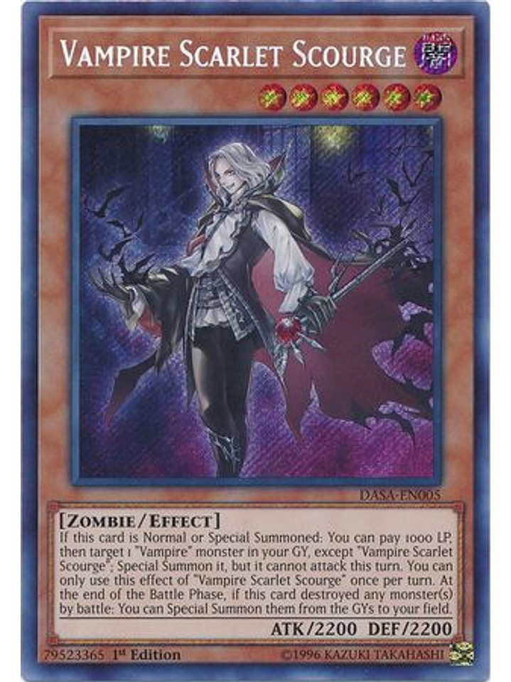 Vampire Scarlet Scourge - DASA-EN005 - Secret Rare 1st Edition 1