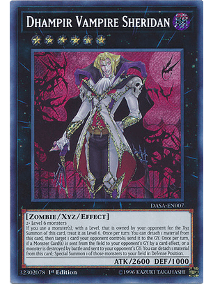 Dhampir Vampire Sheridan - DASA-EN007 - Secret Rare 1st Edition
