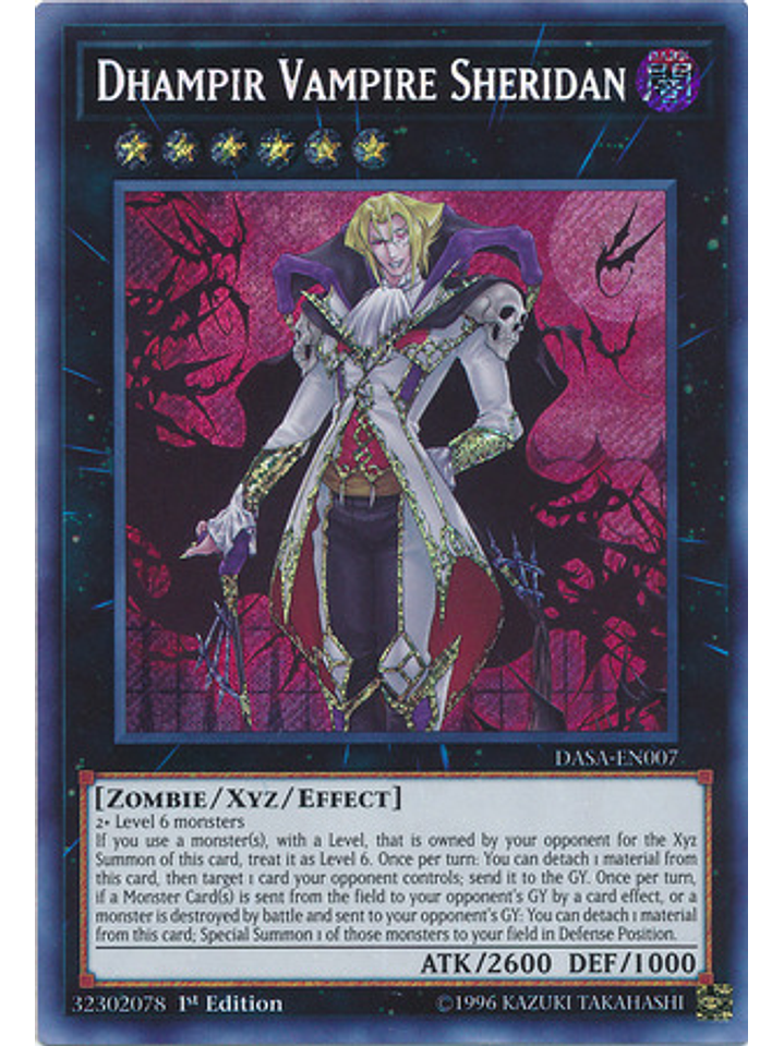 Dhampir Vampire Sheridan - DASA-EN007 - Secret Rare 1st Edition 1