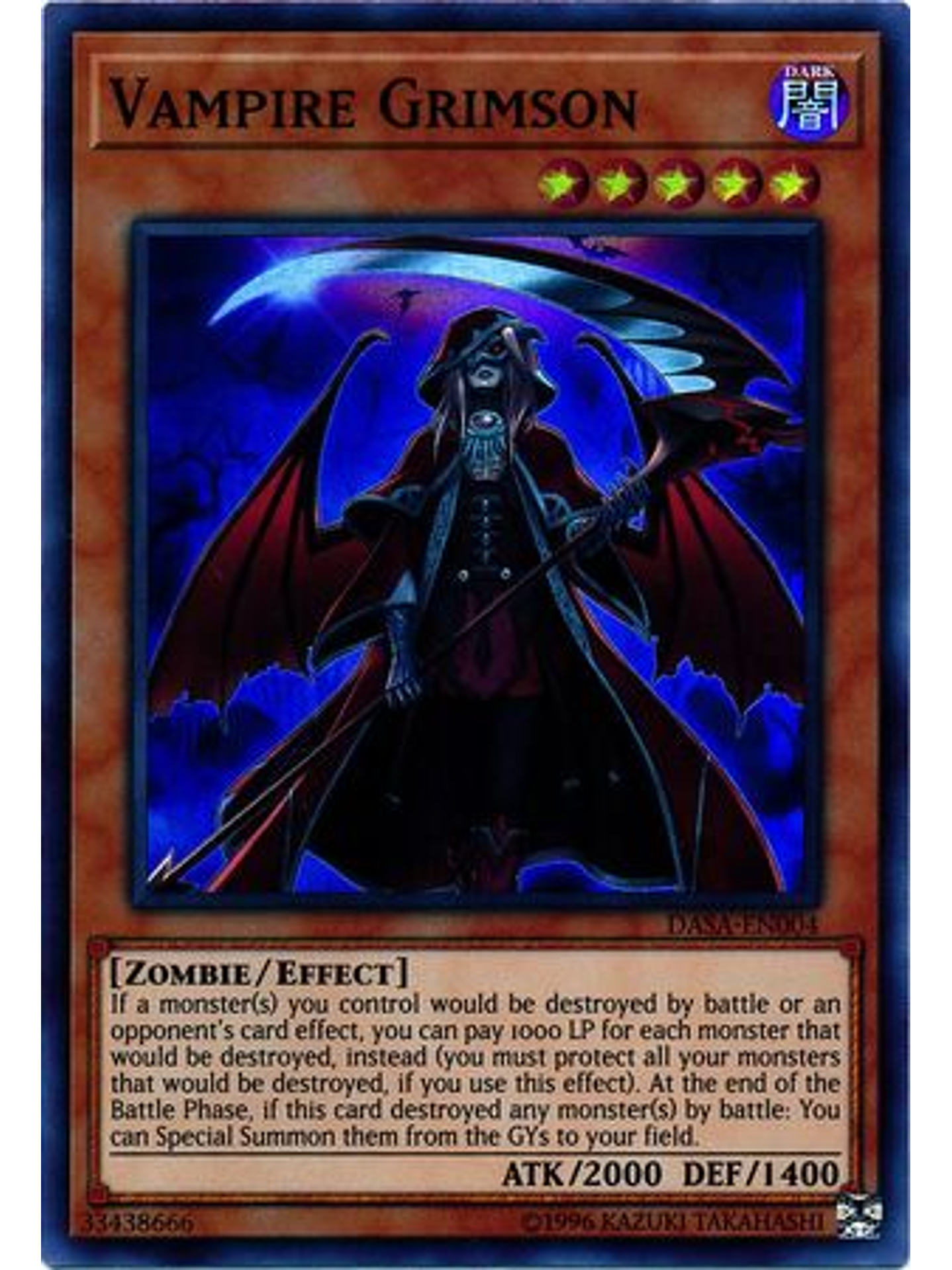 Vampire Grimson - DASA-EN004 - Super Rare Unlimited 1