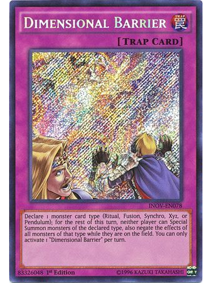 Dimensional Barrier - INOV-EN078 - Secret Rare 1st Edition 1
