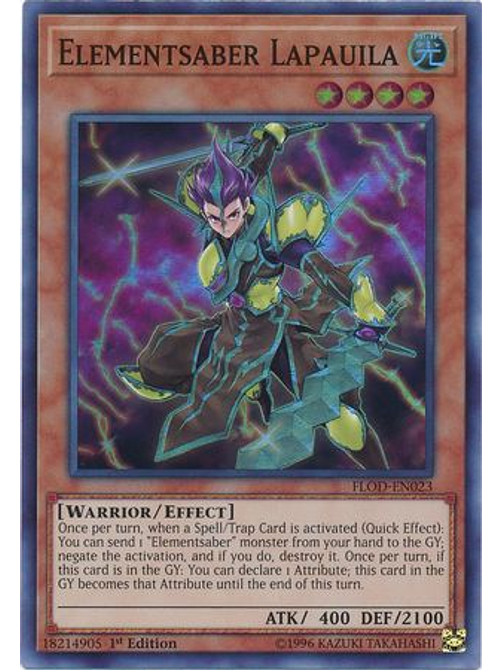 Elementsaber Lapauila - FLOD-EN023 - Super Rare 1st Edition 1
