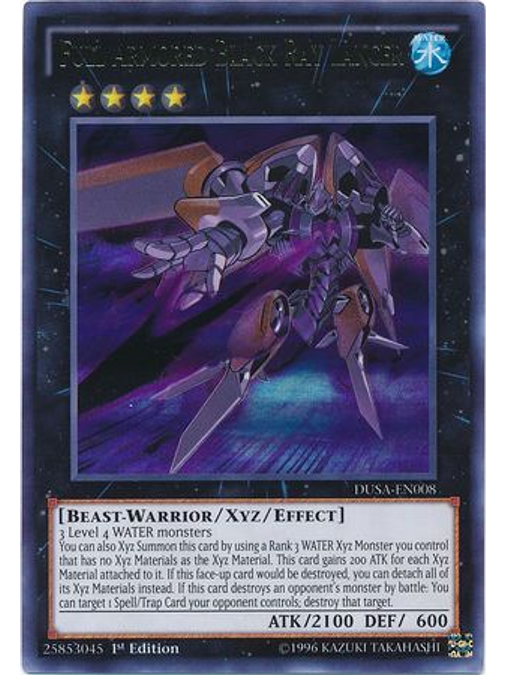 Full Armored Black Ray Lancer - DUSA-EN008 - Ultra Rare 1st Edition 1