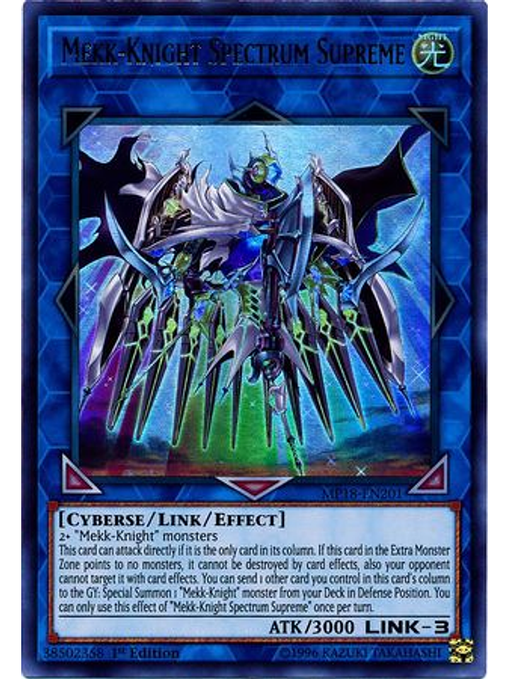 Mekk-Knight Spectrum Supreme - MP18-EN201 - Ultra Rare 1st Edition 1