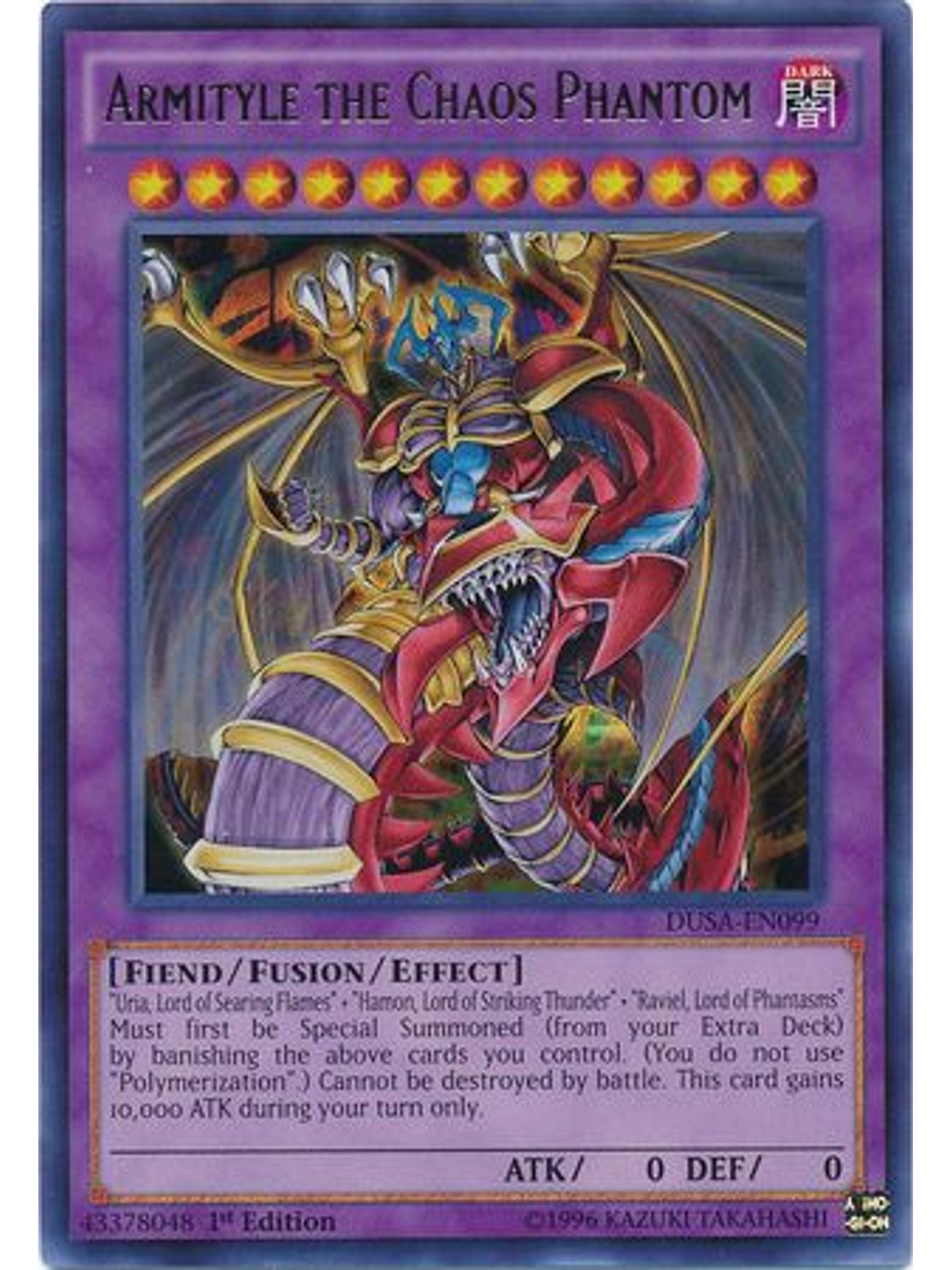 Armityle the Chaos Phantom - DUSA-EN099 - Ultra Rare 1st Edition 1