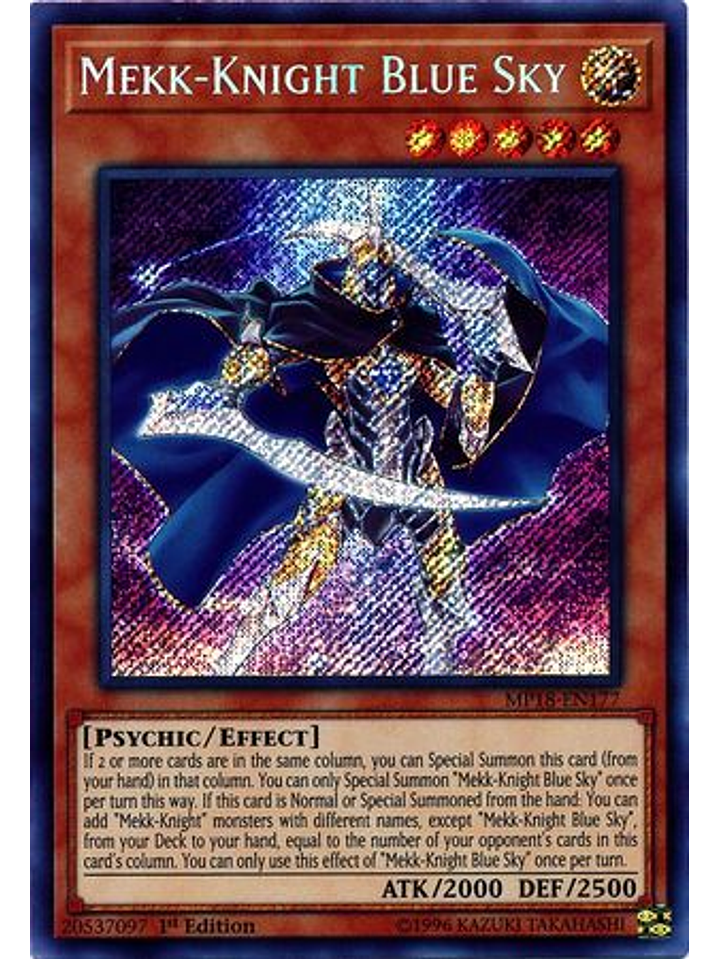 Mekk-Knight Blue Sky - MP18-EN177 - Secret Rare 1st Edition 1