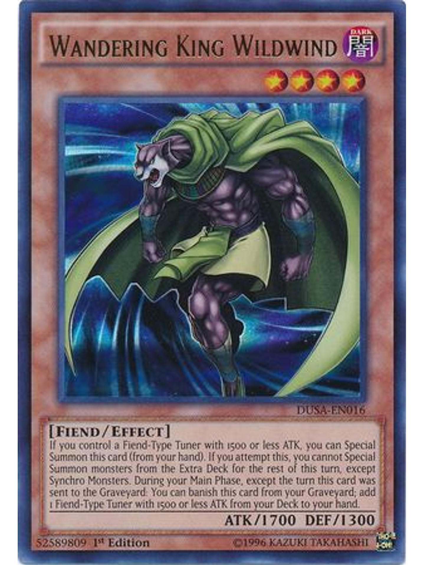 Wandering King Wildwind - DUSA-EN016 - Ultra Rare 1st Edition 1