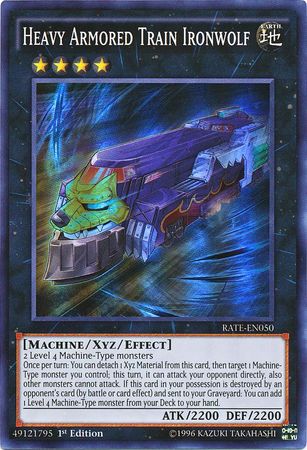 Heavy Armored Train Ironwolf - rate-en050 - Super Rare 1st Edition