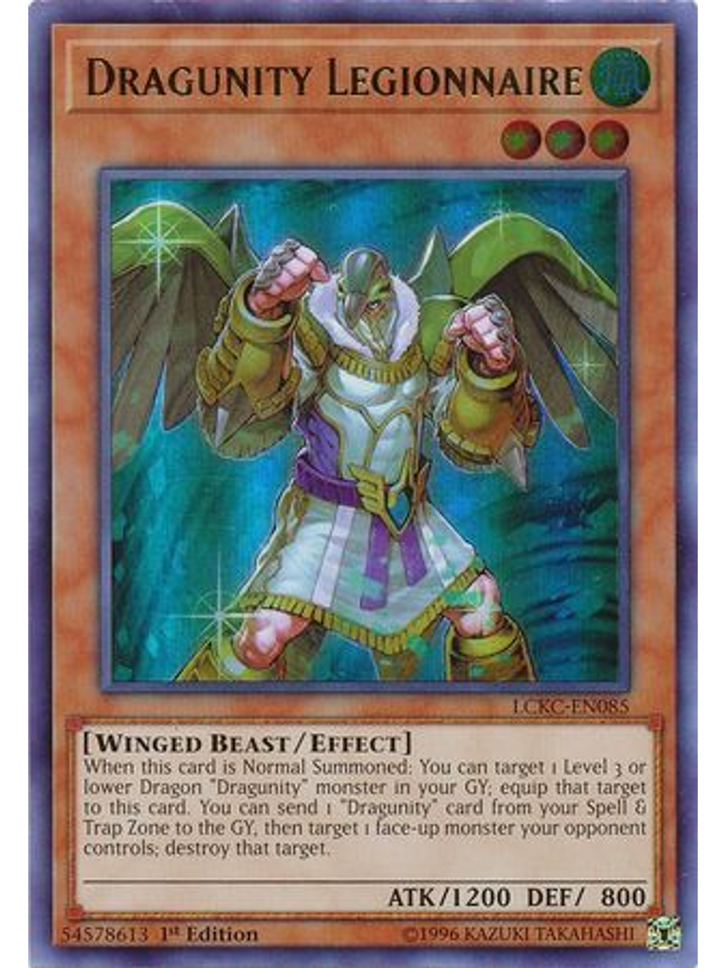 Dragunity Legionnaire - LCKC-EN085 - Ultra Rare 1st Edition 1